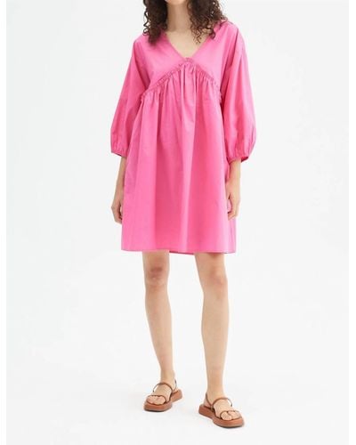 Compañía Fantástica Short Oversized Dress With Three-quarter Sleeves - Pink