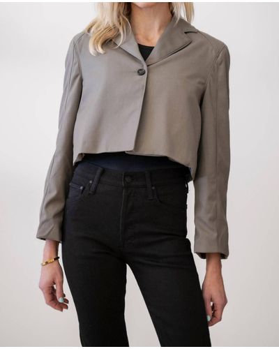 Moon River Cropped Jacket - Gray