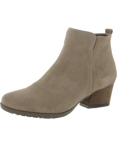 Aqua College Isla Suede Ankle Booties - Brown