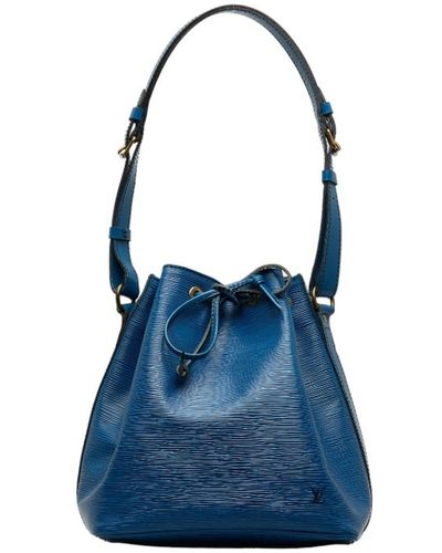 Louis Vuitton Petit Noé Leather Shoulder Bag (pre-owned) - Blue