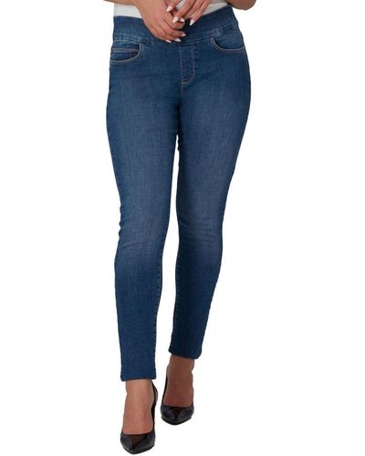 Lola Jeans Anna-rcb High Rise Skinny Pull-on Jeans - Blue
