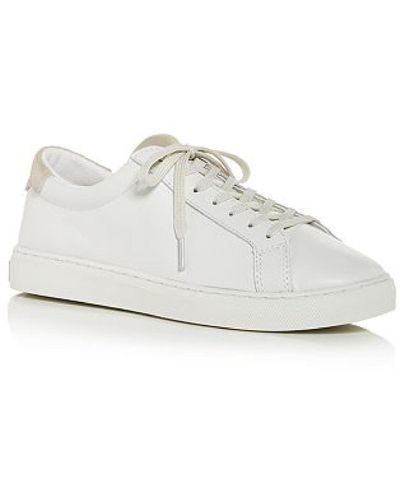Marc Fisher Kelli Leather Lace Up Casual And Fashion Sneakers - White