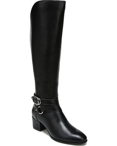 LifeStride Oakley Wide Calf Faux Leather Knee-high Boots - Black