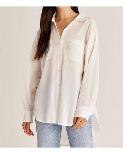 Z Supply Lalo Button Up Top - Natural