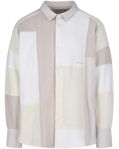 Ambush Patchwork Shirt Jacket - White