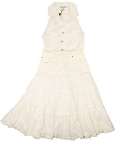 Opening Ceremony White Cotton Tiered Ruffle Dress