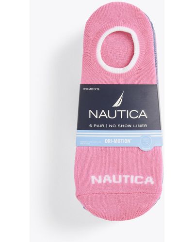 Nautica Stretch Liner Socks - Pink