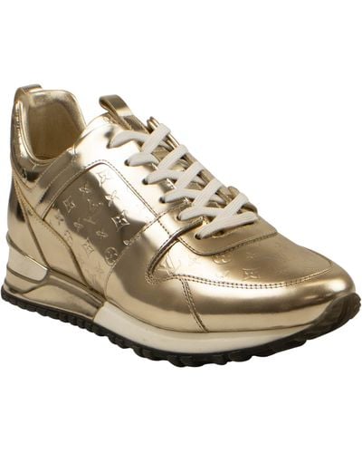 Louis Vuitton Gold Metallic Run Away Stellar Sneakers
