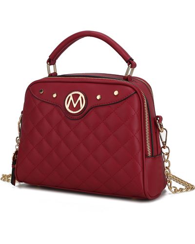 MKF Collection by Mia K Samira Vegan Leather Satchel Handbag - Red