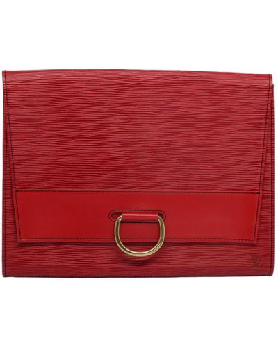 Louis Vuitton Jena Leather Clutch Bag (pre-owned) - Red