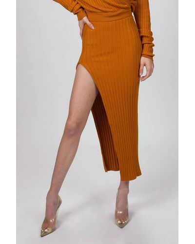 Ronny Kobo Irenna Knit Skirt - Orange
