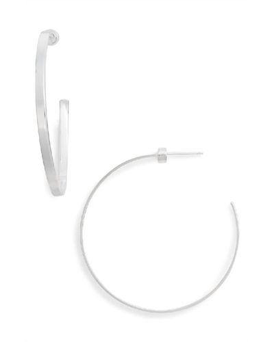 Jennifer Zeuner Kiara Earrings In Silver - White