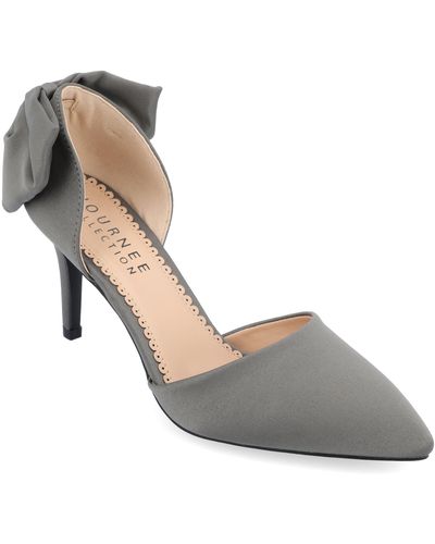 Journee Collection Collection Tanzi Pump - Gray