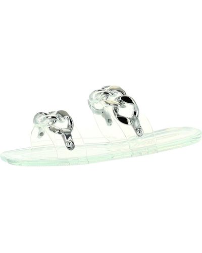 Kenneth Cole Naveen Chain Jelly Flat Slip On Jelly Sandals - White