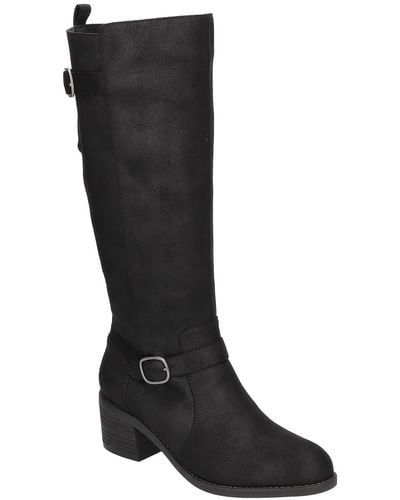 Bella Vita Baina Faux Suede Side Zip Knee-high Boots - Black