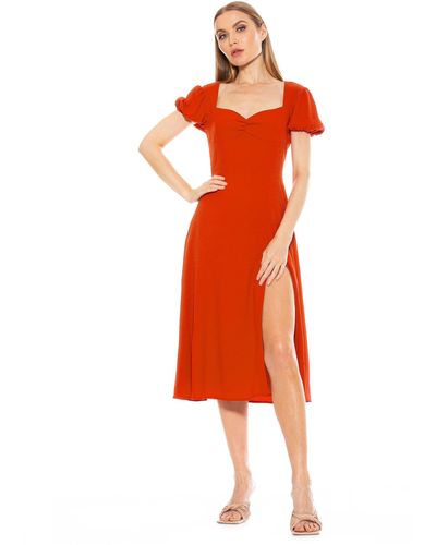 Alexia Admor Gracie Midi Dress - Red