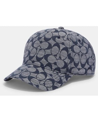 COACH Signature Baseball Hat - Blue