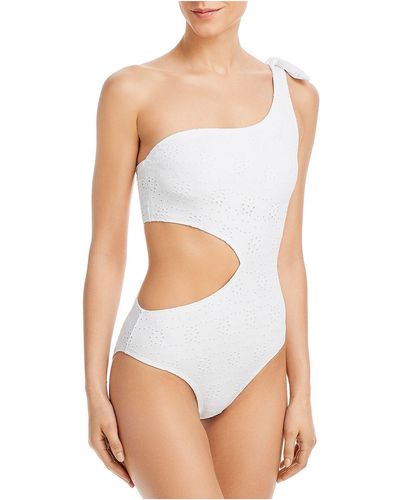 A'qua Swim One-shoulder Monokini One-piece Swimsuit - White