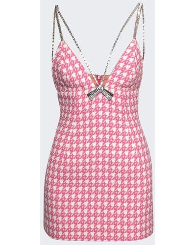 Area Deco Bow Mini Dress - Pink