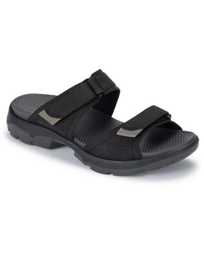 BareTraps Leella Faux Leather Slide Sandals - Black
