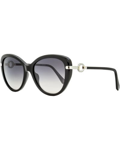 Omega Cat Eye Sunglasses Om0032 Black/rhodium 56mm