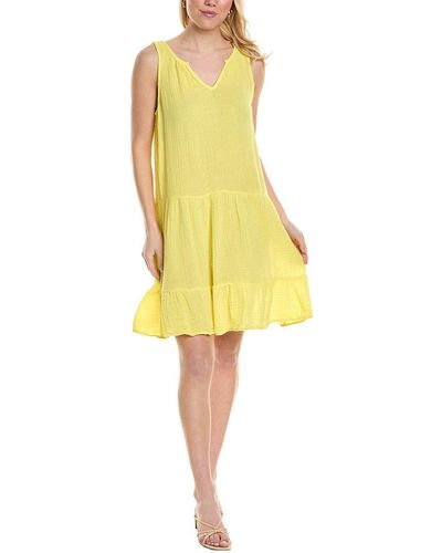 Michael Stars Scarlett Flounce Midi Dress - Yellow