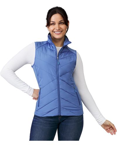 Free Country Quilted Hybrid Vest - Blue