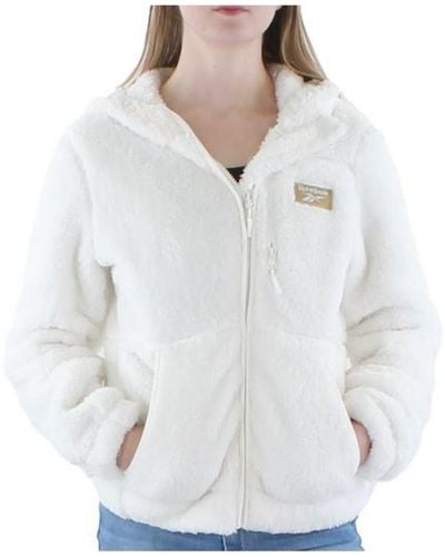 Reebok Olrb714ec Fleece Logo Fleece Jacket - White