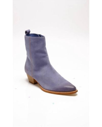 Free People Bowers Embroidered Leather Boots - Purple