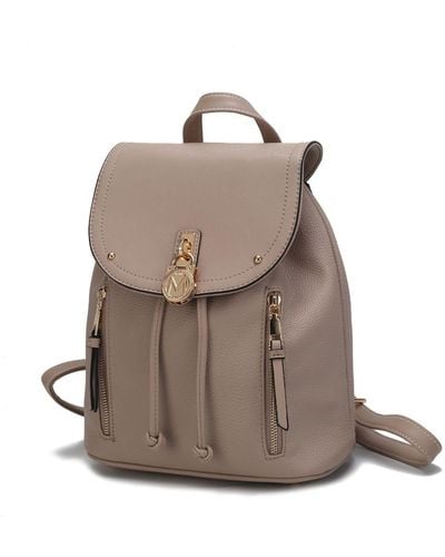 MKF Collection by Mia K Xandria Vegan Leather 's Backpack - Brown