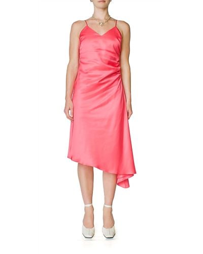 Maison Margiela Side Ruched Dress - Pink