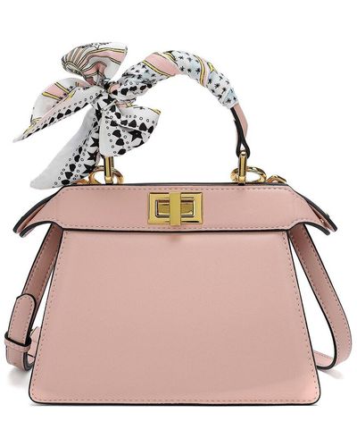 Tiffany & Fred Smooth Leather Crossbody - Pink