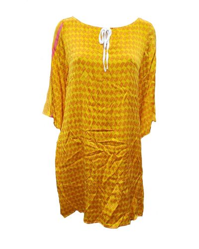 Hale Bob 's Printed Silk Dress - Yellow