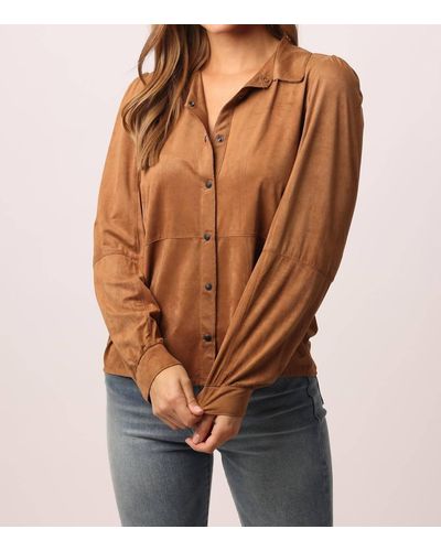 Another Love Brigit Long Sleeve Shirt - Brown