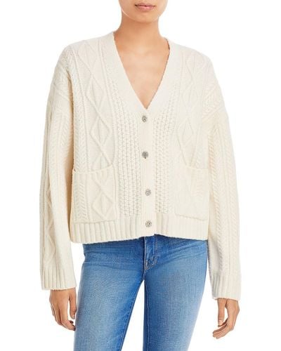 Rails Bixby Wool Jeweled Buttons Cardigan Sweater - White