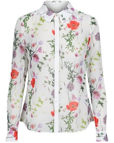 Ted Baker Hedgerow Shivany Sheer Floral Shirt - Multicolor