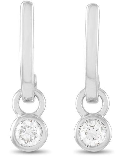 Non-Branded Lb Exclusive 14k Gold 0.25 Ct Diamond Dangle Earrings - White