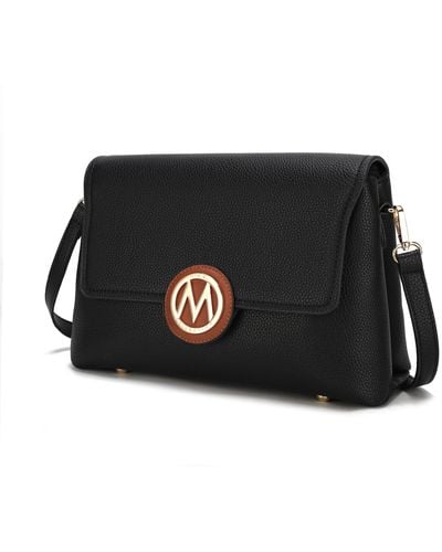 MKF Collection by Mia K Johanna Multi Compartment Crossbody Bag - Black
