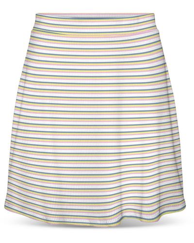 Vero Moda Ribbed Knit High Waist A-line Skirt - Multicolor