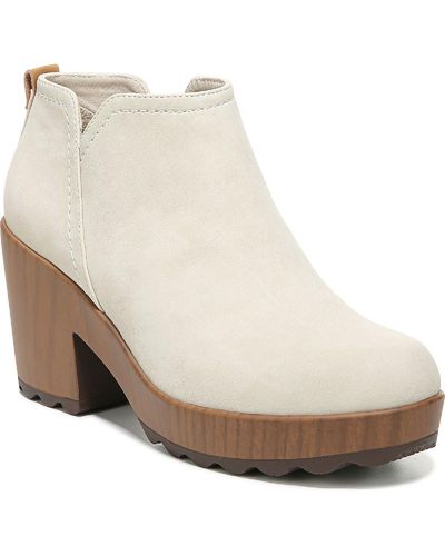 Dr. Scholls Wishlist Faux Suede Ankle Booties - Natural