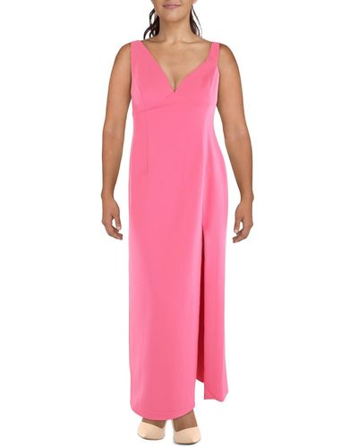 BCBGMAXAZRIA Knit One Shoulder Evening Dress - Pink