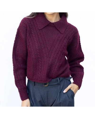 525 America Alicia Sweater - Purple