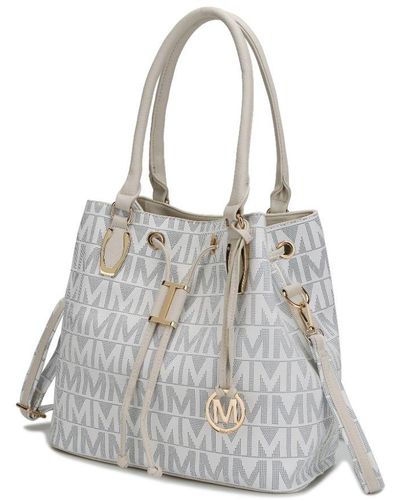 MKF Collection by Mia K Jane Vegan Leather Tote Handbag - Gray