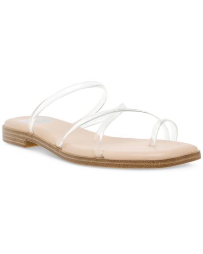 DV by Dolce Vita Milany Faux Leather Slip-on Strappy Sandals - Natural