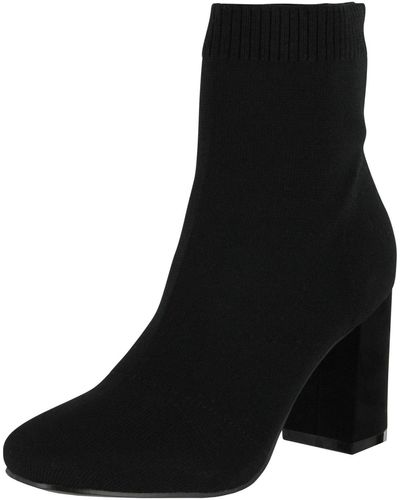MIA Erika Pull On Ankle Sock Boot - Black