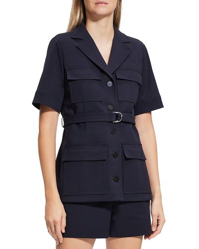 Theory Safari Topper Pockets Belted - Blue