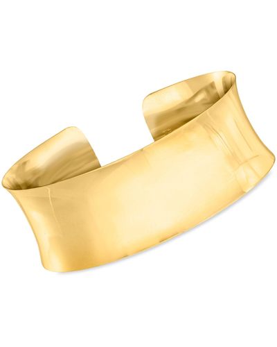 Ross-Simons Italian 14kt Yellow Gold Polished Cuff Bracelet