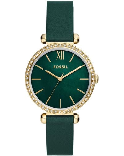 Fossil Tillie Three-hand, Gold-tone Stainless Steel Watch - Green