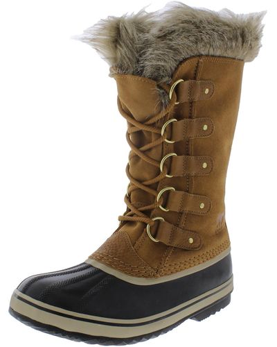 Sorel Joan Of Arctic Suede Leather Winter Boots - Green