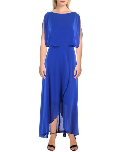 Jessica Howard Drapey Maxi Evening Dress - Blue